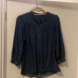 J. McLaughlin Blue Button-Down Shirt